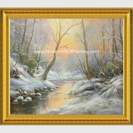 雪の新古典的な様式の組み立てられた注文の冬の風景画
