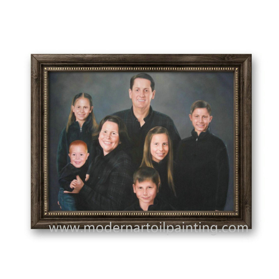 現実的な家族の人々家の装飾のための注文オイルの肖像画のキャンバス5cm