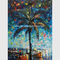 手塗りのパレット ナイフの油絵の海景のメキシコ湾の壁の芸術の装飾