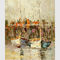 組み立てられたパレット ナイフの油絵、抽象的なヨットの景色の壁の芸術の絵画