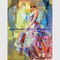 大きく厚いオイルのパレット ナイフの油絵の女性のキャンバスの多彩な女性の概要