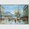 家の装飾のハンドメイドのパリの油絵のキャンバスの街景の絵画