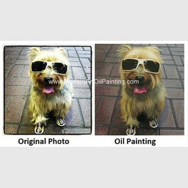 元の注文の油絵の肖像画、写真からの犬ペット肖像画16&quot; X 16&quot;