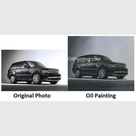 注文車の肖像画、写真のRange Rover車からのオイルの肖像画