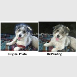 ペット独特なギフトを塗る注文の油絵肖像画によって個人化される犬の肖像画