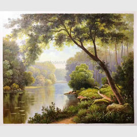 景色の景色の新しい森林現代抽象的な壁の芸術の油絵の絵画