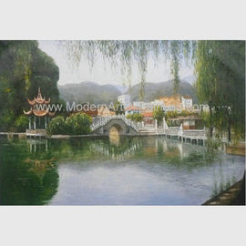 手塗りのクロード・モネの油絵の中国の景色の油絵