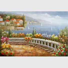 海岸線の壁の装飾のための内陸の油絵のイタリアの景色の油絵