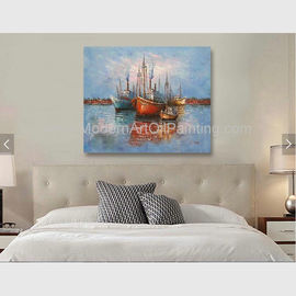 家の装飾の船の海の油絵 40 x 50 手塗り