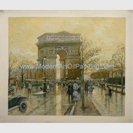 50x60cm凱旋門の油絵のキャンバスのパリの古い通りの油絵