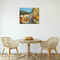 食堂の装飾の家の装飾のEuropeanismの景色の壁の芸術のためのキャンバスの地中海の庭の油絵