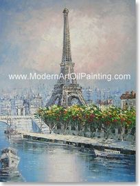 手塗りのパリの油絵のエッフェル塔ECOの溶媒