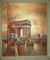 キャンバスの現代的なパリの通り場面油絵凱旋門