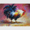 キャンバスのアクリル動物のパレット ナイフの油絵のハンドメイドの雄ん鶏の厚いオイル