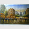 100%ハンドメイドのパリの油絵のキャンバスのエッフェル塔のパリの景色をパレット ナイフ