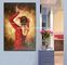 現代ハンドメイドのフラメンコのダンサーの油絵、抽象的な壁のバックラムの絵画