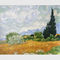 スギが付いているハンドメイドのフィンセント・ファン・ゴッホの油絵の再生の小麦畑