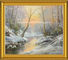 雪の川元のオイルの風景画の壁の芸術20&quot; X24」