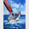 会社クラブのためのキャンバスの抽象的なボートのパレット ナイフの船の絵画