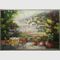 ハンドメイドのキャンバスの内陸の油絵のリネン庭の景色の油絵