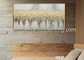 室内装飾のための手塗りの金ホイルの絵画概要のキャンバスの壁の芸術